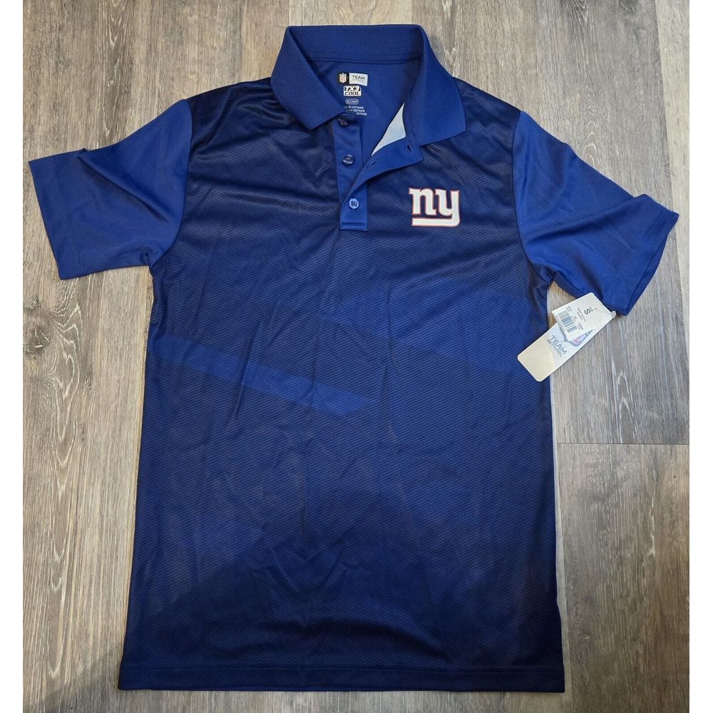 NY‎ Giants NFL Team Apparel TX3 Cool Polo Shirt Navy Blue Short Sleeve Small
